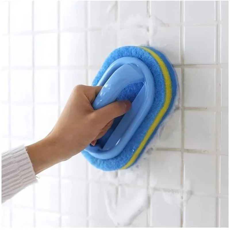 Long Handle Sponge Scrub Brush for Bathtub & Tiles