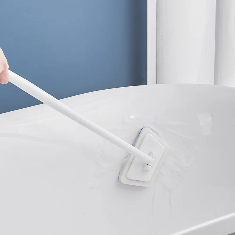 Long Handle Sponge Cleaning Brush for Bathtub & Tiles
