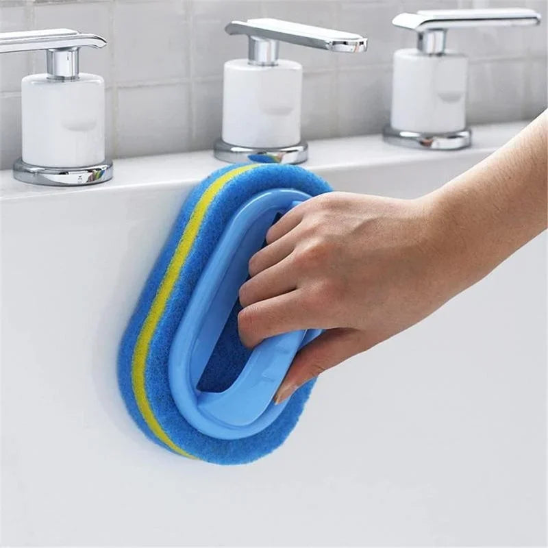 Long Handle Sponge Scrub Brush for Bathtub & Tiles