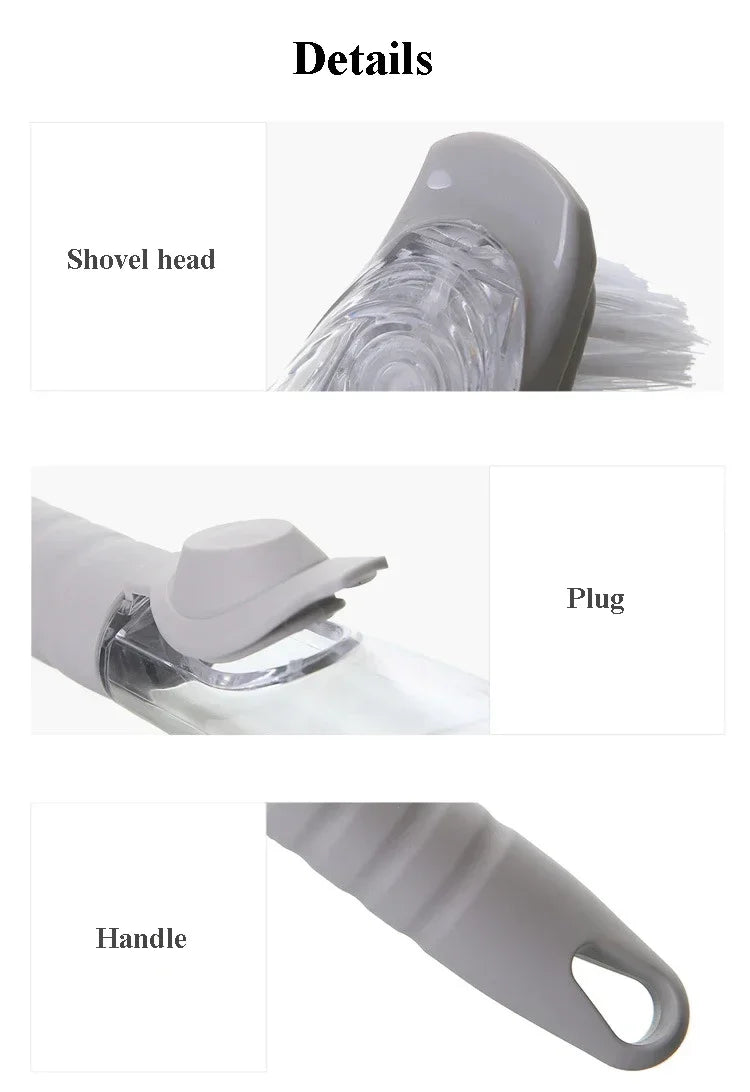 2-in-1 Long Handle Dishwashing Brush with Soap Dispenser