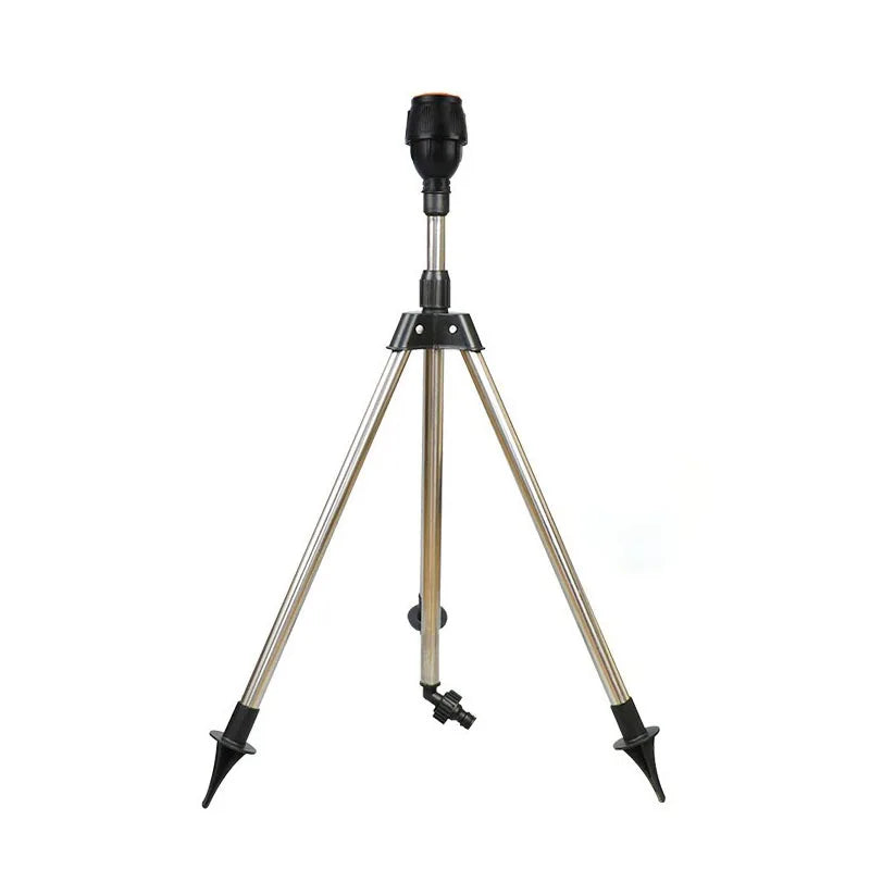 360-Degree Automatic Rotating Garden Sprinkler — Adjustable Tripod, Stainless Steel