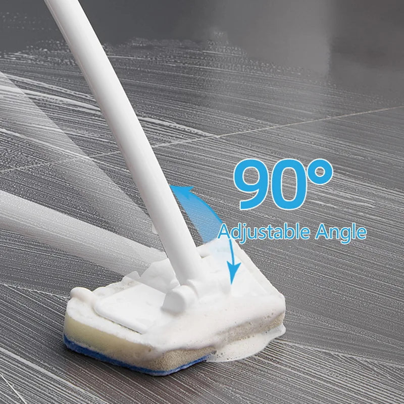 Long Handle Sponge Cleaning Brush for Bathtub & Tiles