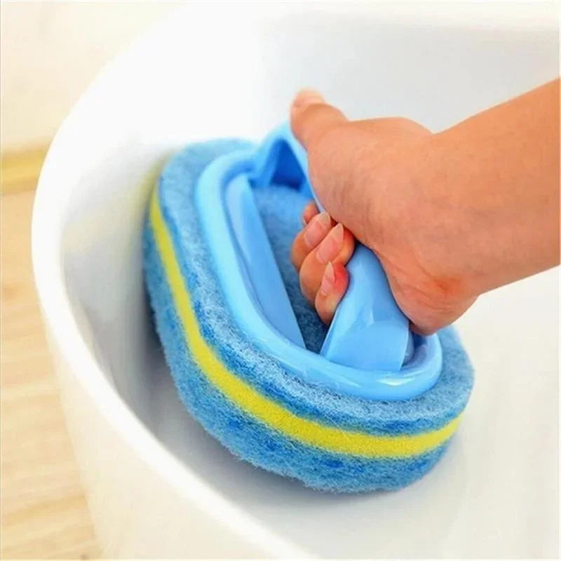 Long Handle Sponge Scrub Brush for Bathtub & Tiles