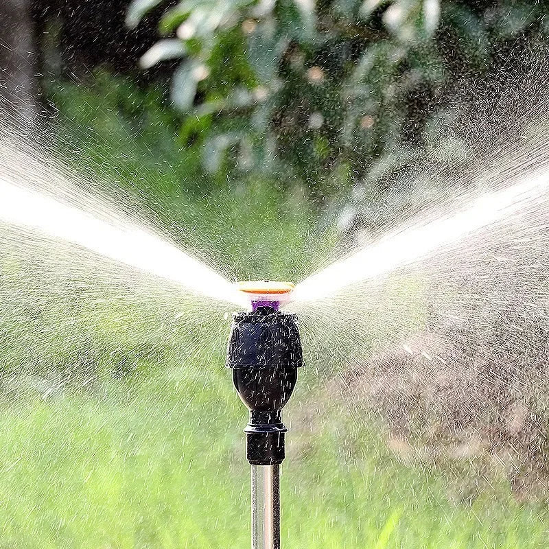 360-Degree Automatic Rotating Garden Sprinkler — Adjustable Tripod, Stainless Steel