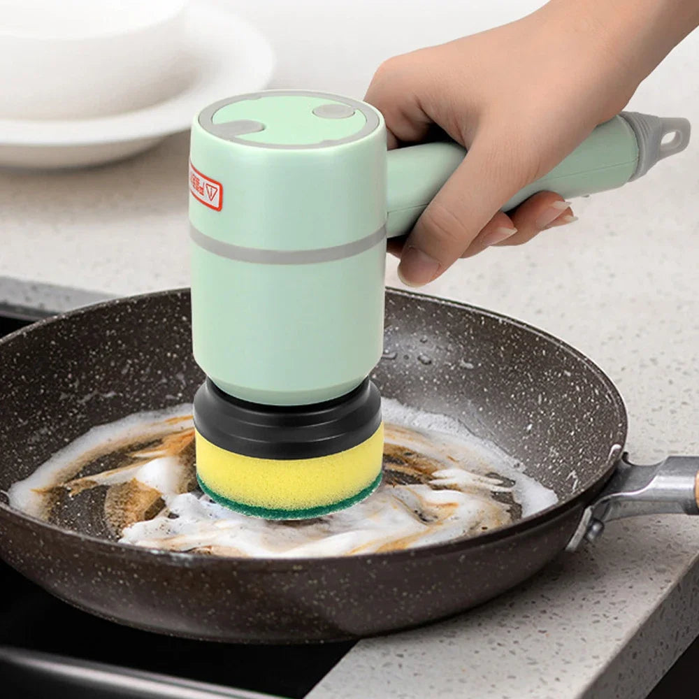 Electric Spin Scrubber with 3 Interchangeable Brush Heads