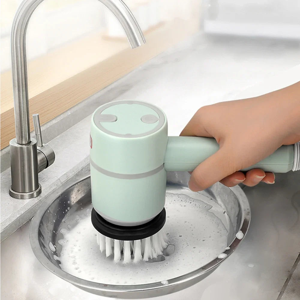 Electric Spin Scrubber with 3 Interchangeable Brush Heads