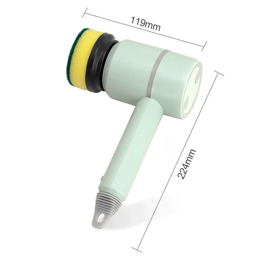 Electric Spin Scrubber with 3 Interchangeable Brush Heads