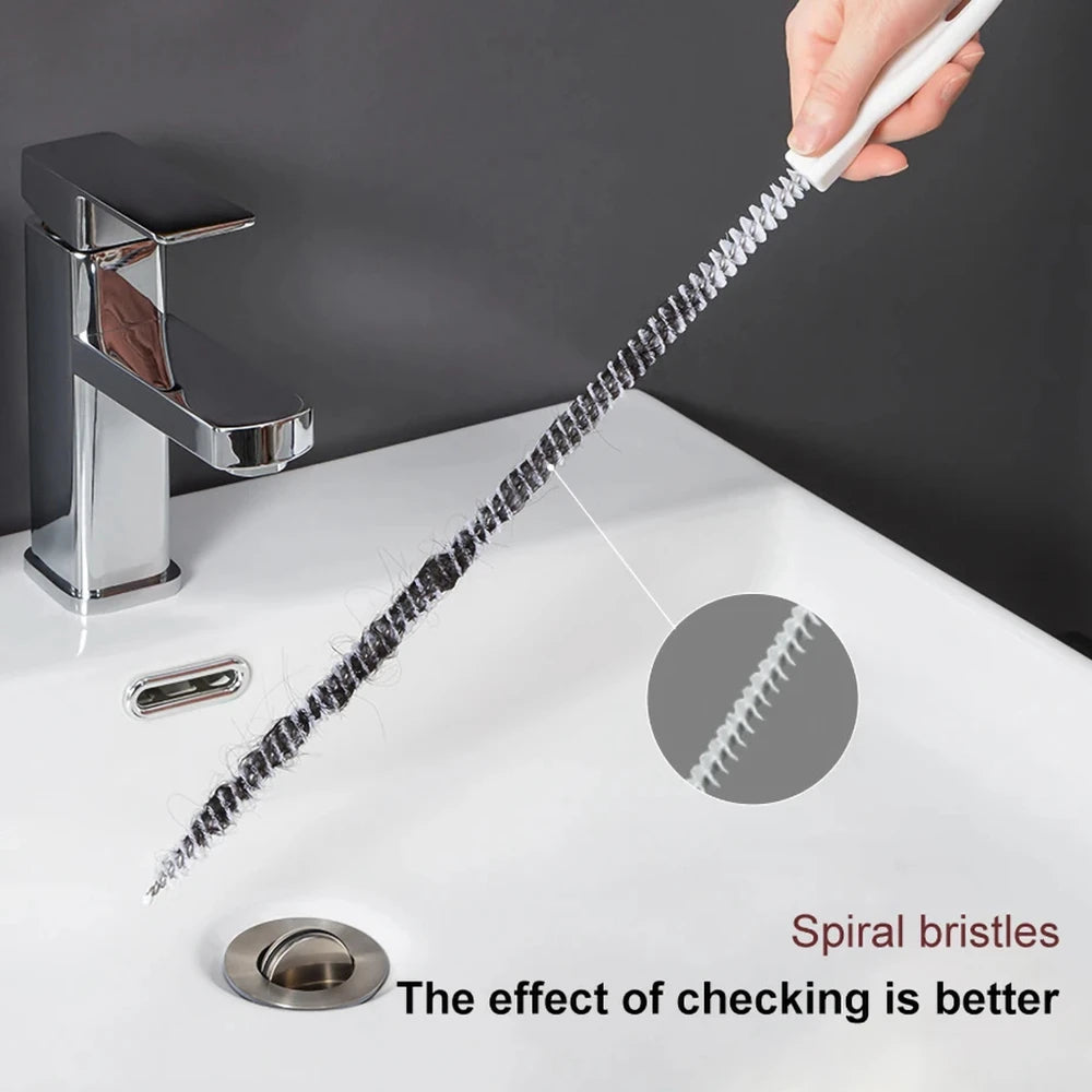 Flexible Drain & Sink Hair Clog Remover Brush