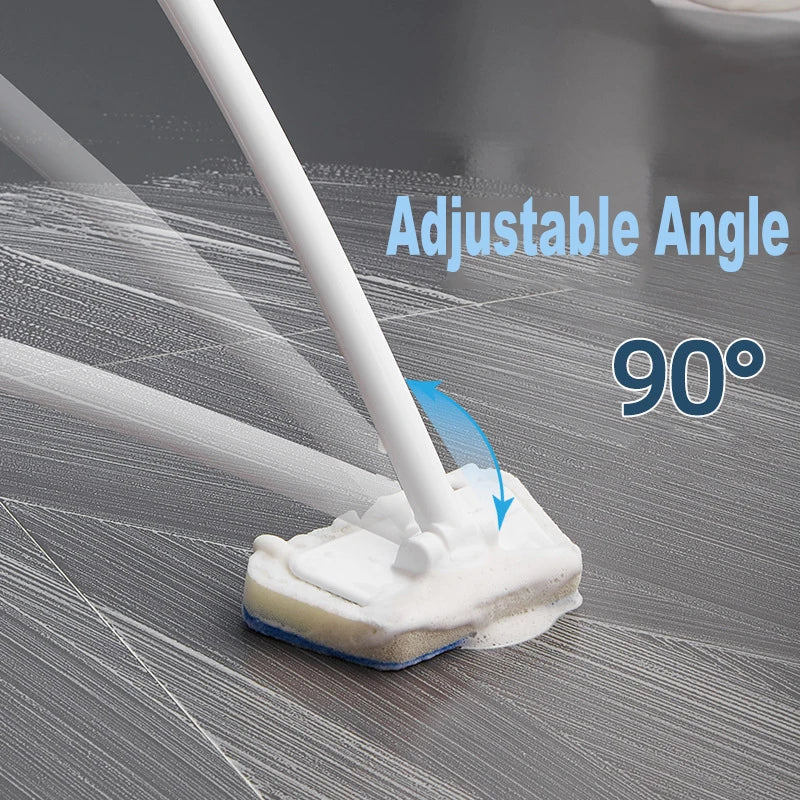 Long Handle Sponge Cleaning Brush for Bathtub & Tiles