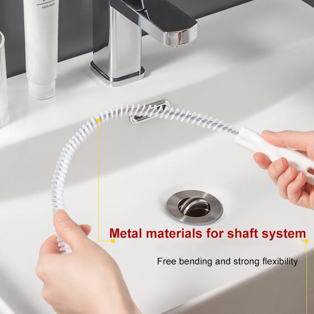 Flexible Drain & Sink Hair Clog Remover Brush