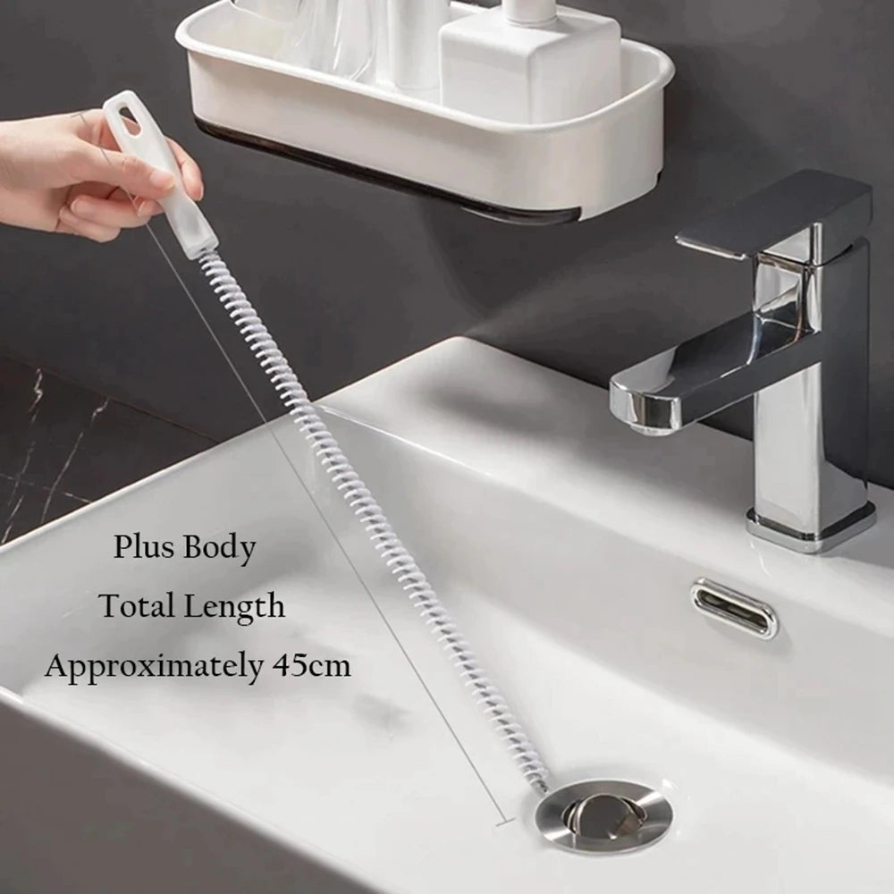 Flexible Drain & Sink Hair Clog Remover Brush