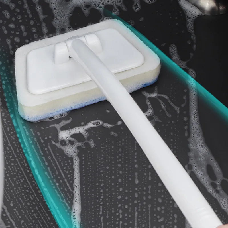 Long Handle Sponge Cleaning Brush for Bathtub & Tiles