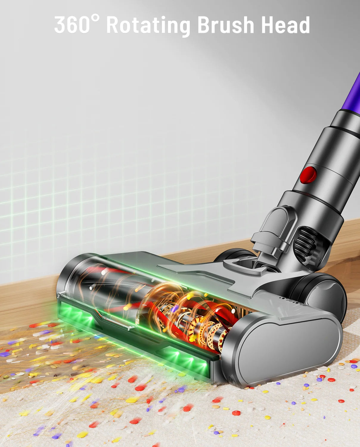 VAKERR X15 Pro Cordless Vacuum Cleaner — 650W, 65KPA, 70-Min Runtime