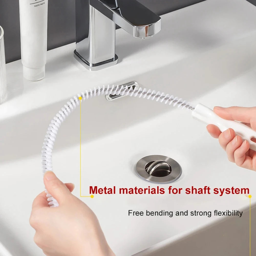 Flexible Drain & Sink Hair Clog Remover Brush