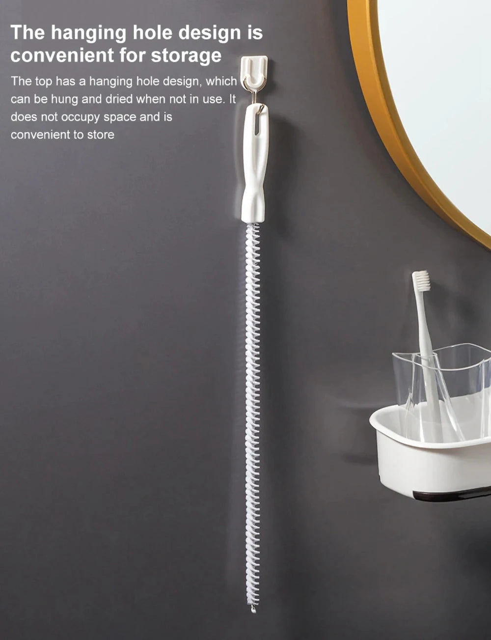 Flexible Drain & Sink Hair Clog Remover Brush