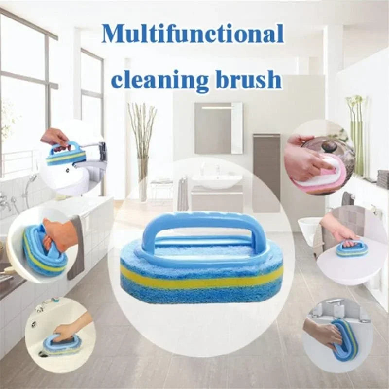 Long Handle Sponge Scrub Brush for Bathtub & Tiles