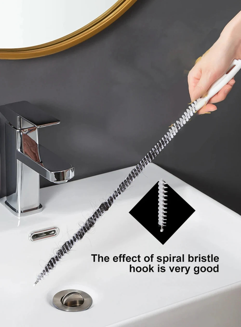 Flexible Drain & Sink Hair Clog Remover Brush