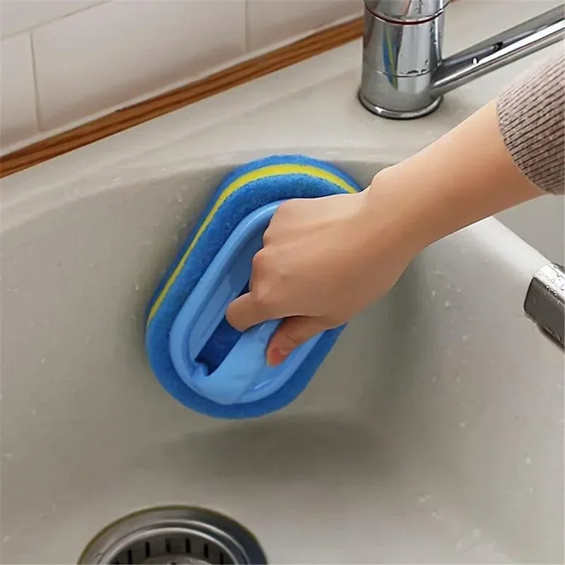 Long Handle Sponge Scrub Brush for Bathtub & Tiles
