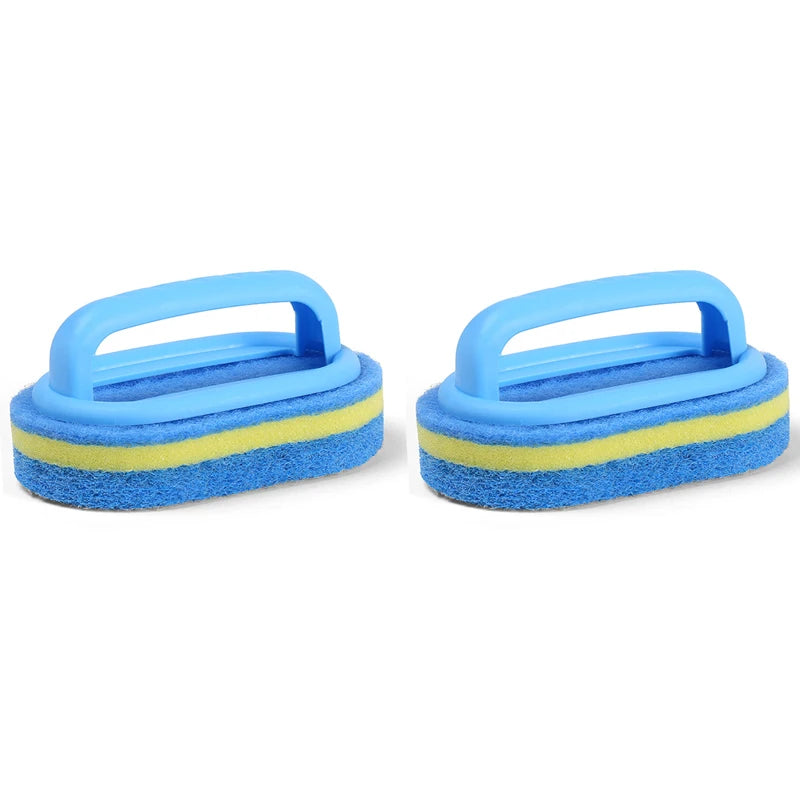 Long Handle Sponge Scrub Brush for Bathtub & Tiles